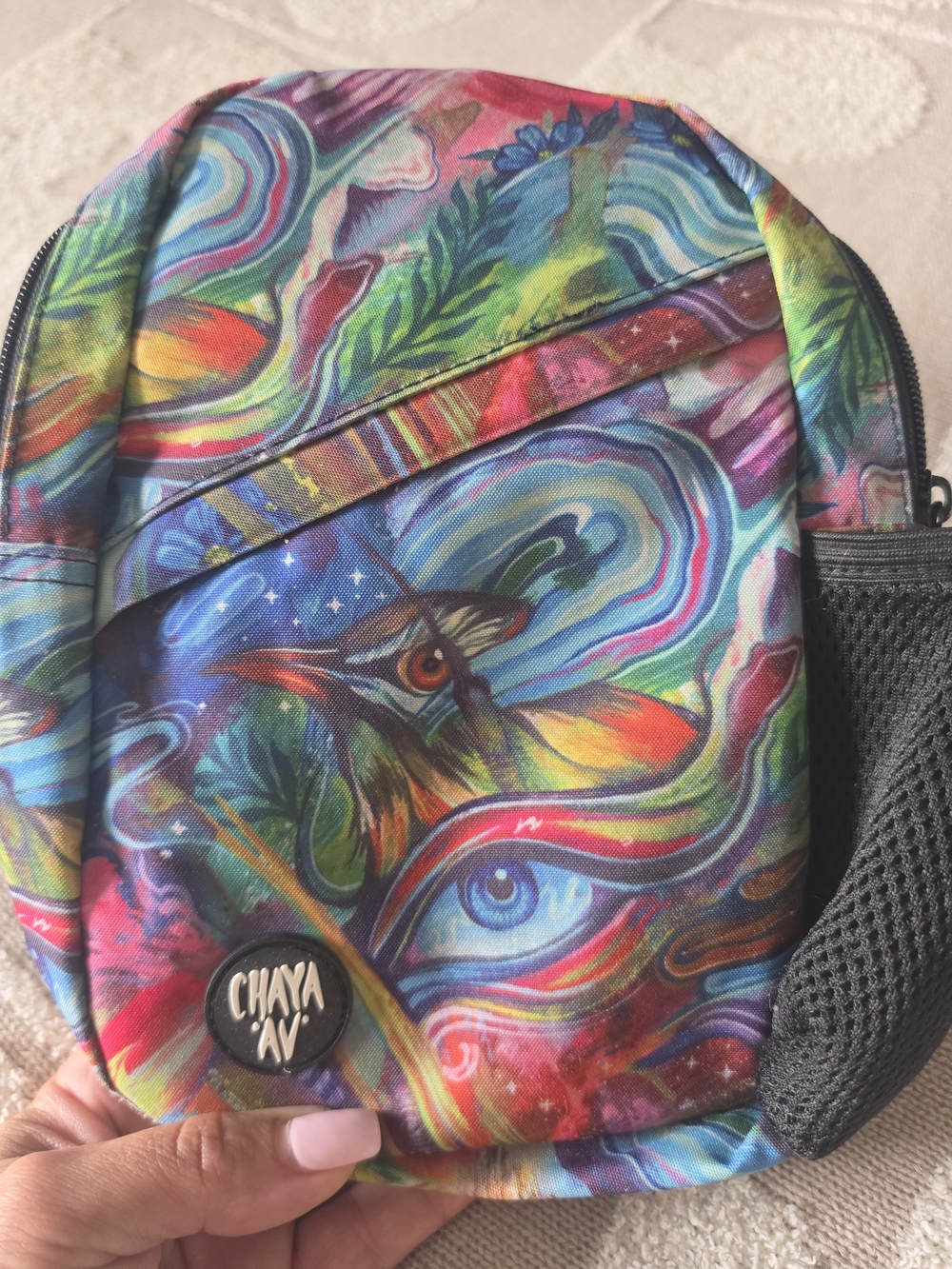 Chaya AV Multicolor Artistic Bird Print Crossbody Bag
